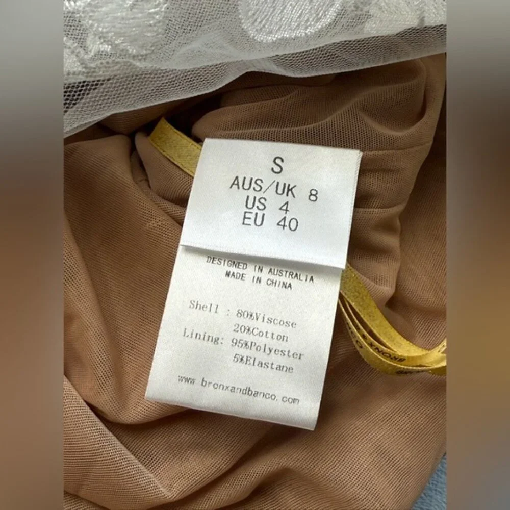 🆕 BRONX & BANCO 🧿 NWOT Jasmine White Multi Two Piece Set, Sz S / US 4 - Picture 16 of 16